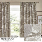 Brook Woodland Jacquard Pencil Pleat Curtains