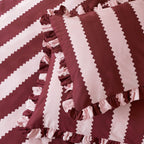 Birdie Stripe Ruffle Pillowcase Pair