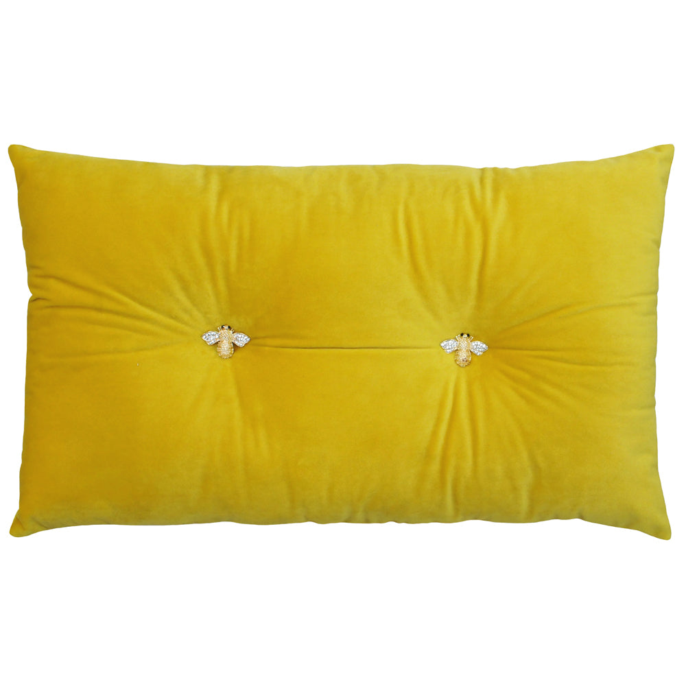 Bumble Bee Velvet Cushion