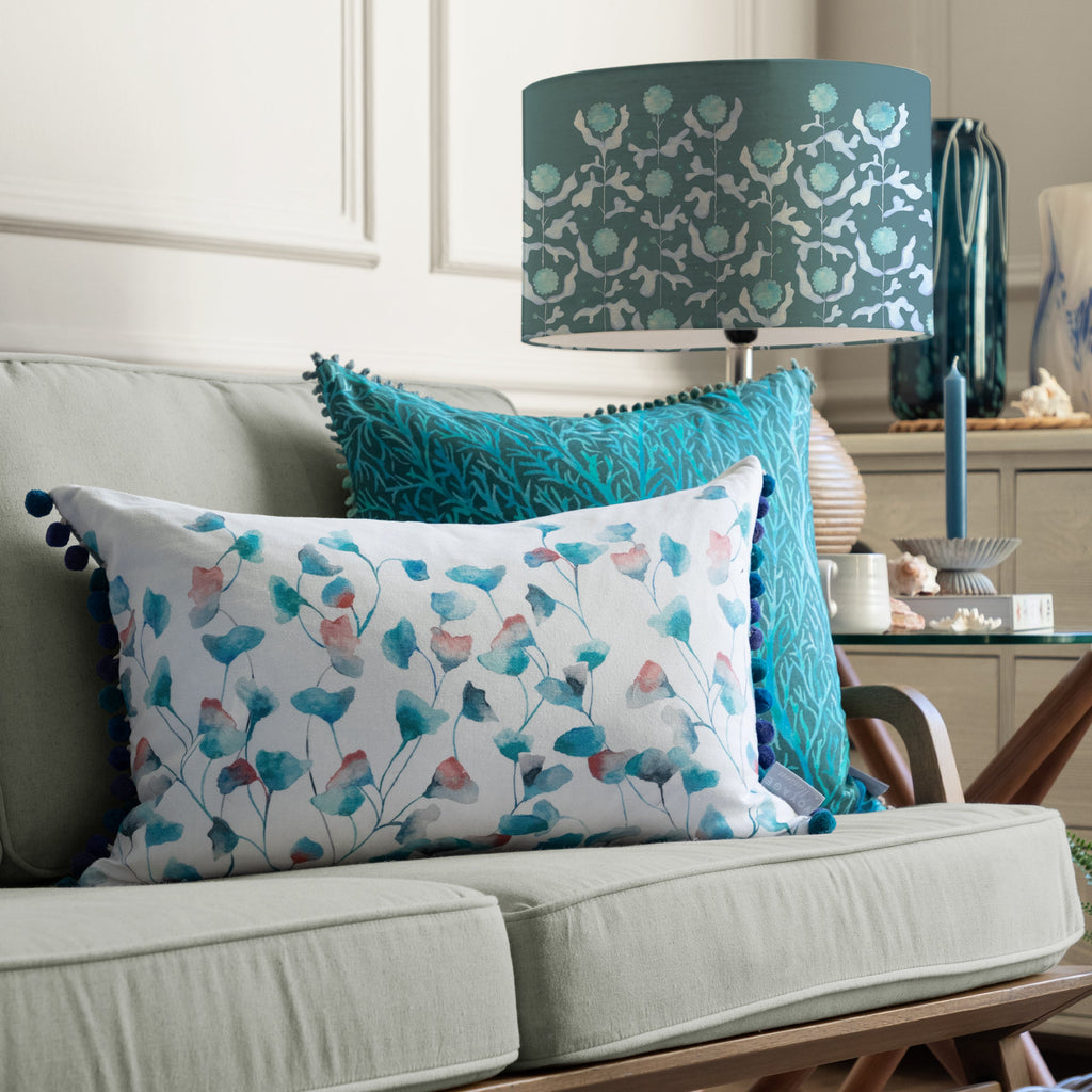 Cala Printed Pom Pom Cushion