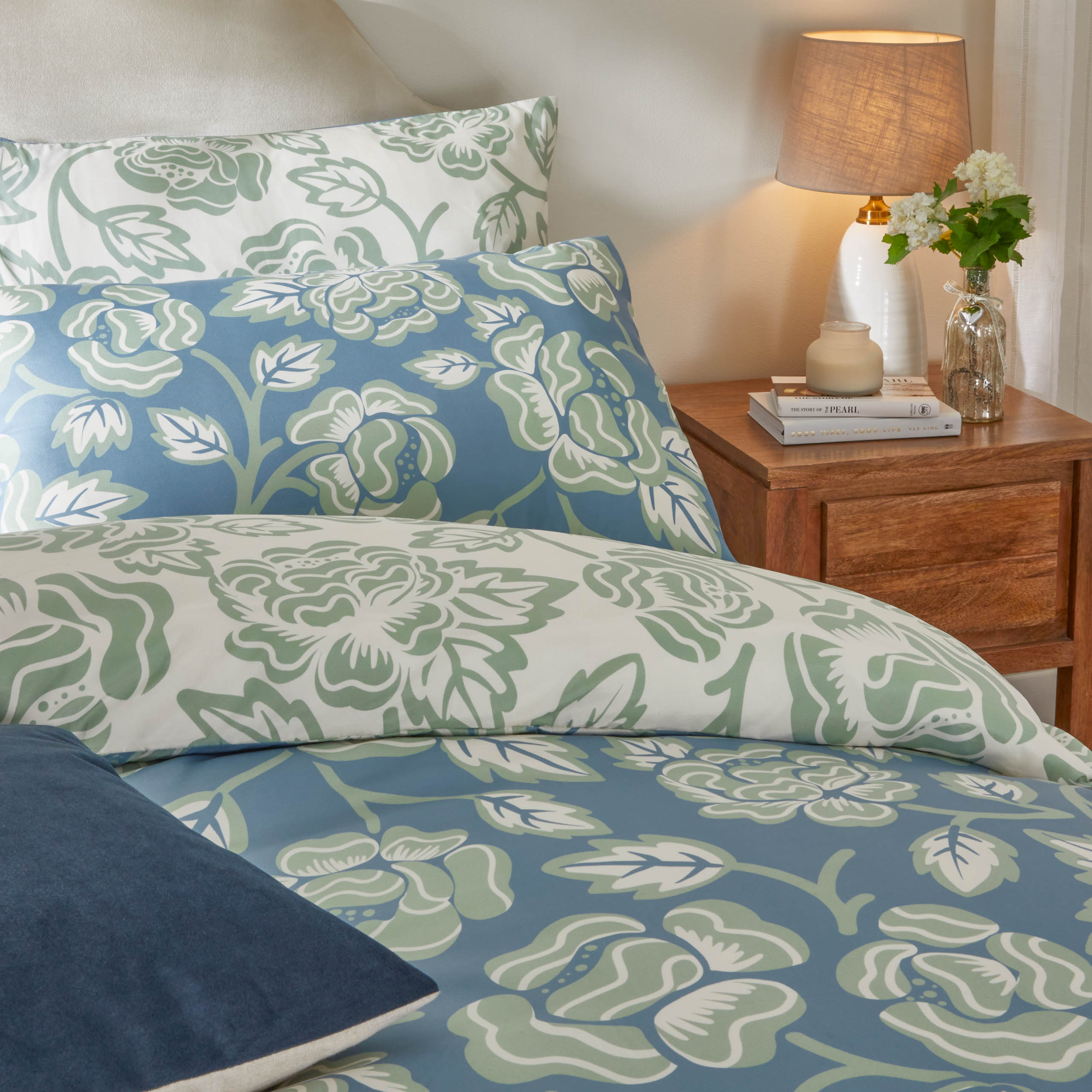 Camellia Printed Soft Touch Duvet Cover Set