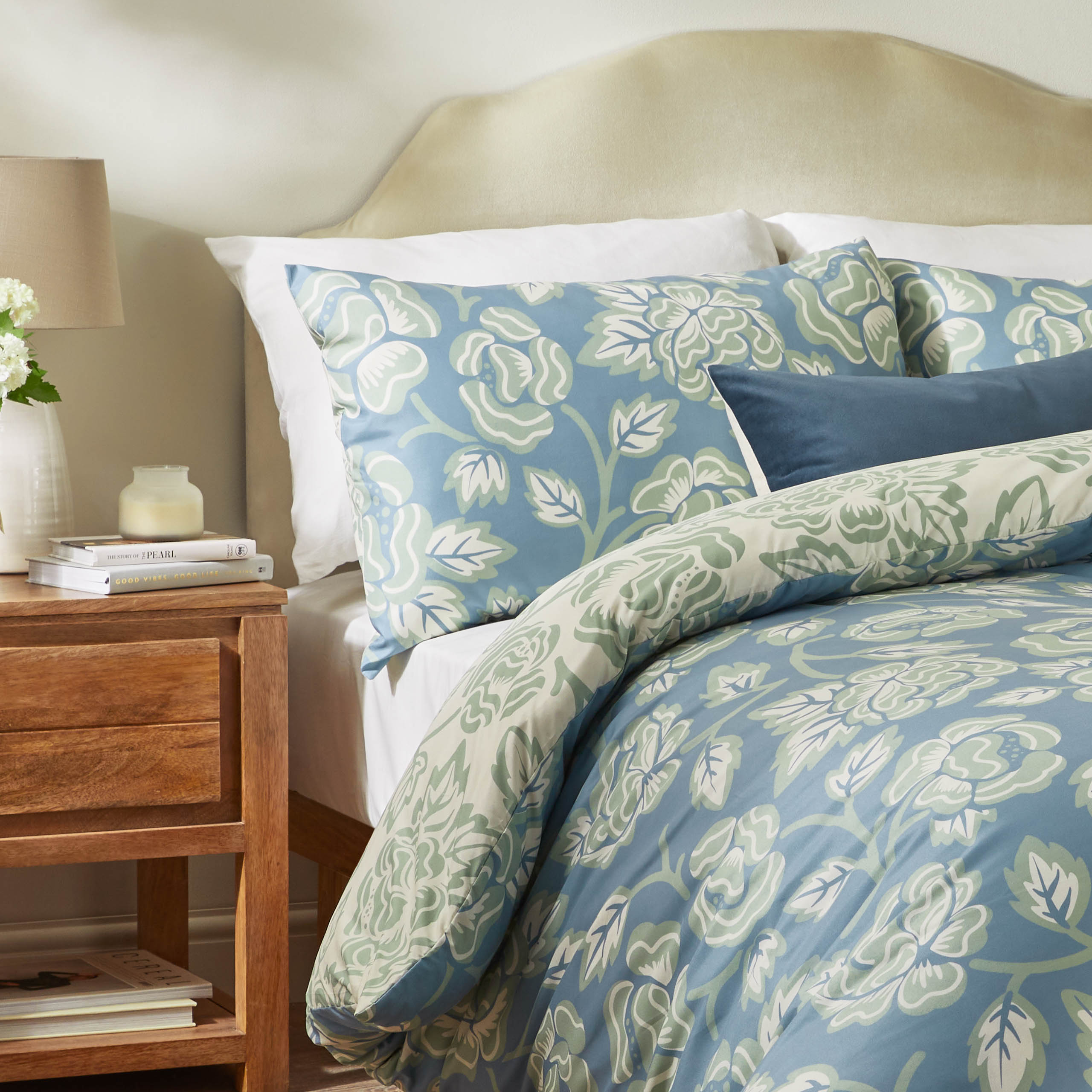 Camellia Printed Soft Touch Duvet Cover Set