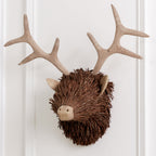 Stirling Wall Mount Stag Head Wooden Sculpture