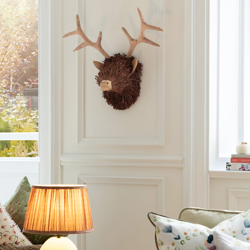Stirling Wall Mount Stag Head Wooden Sculpture