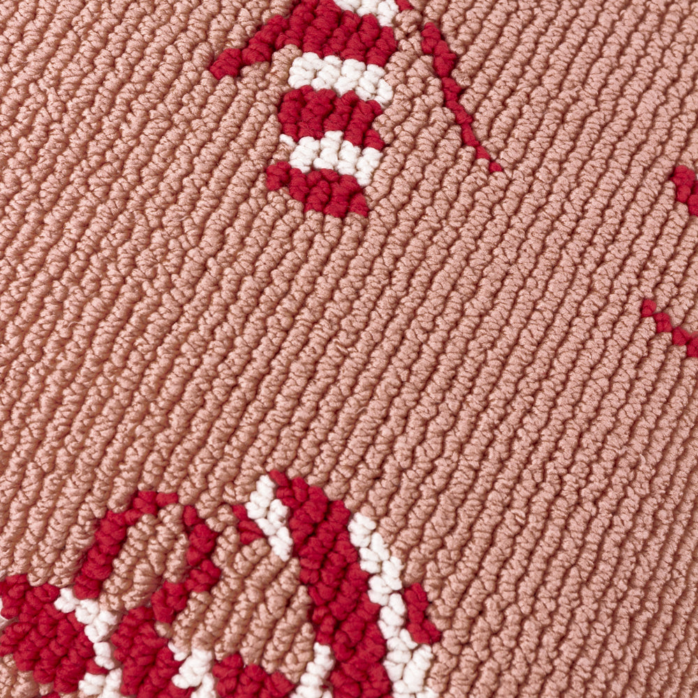 Candy Canes Tufted Cushion