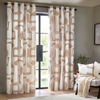 Carro Abstract 100% Cotton Lined Curtains
