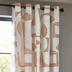 Carro Abstract 100% Cotton Lined Curtains