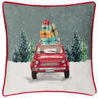 Car Scene Printed Cushion