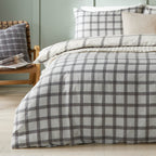 Canberra Check Printed Duvet Cover Set