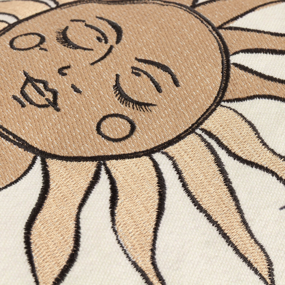 Celestial Stories Embroidered Velvet Cushion