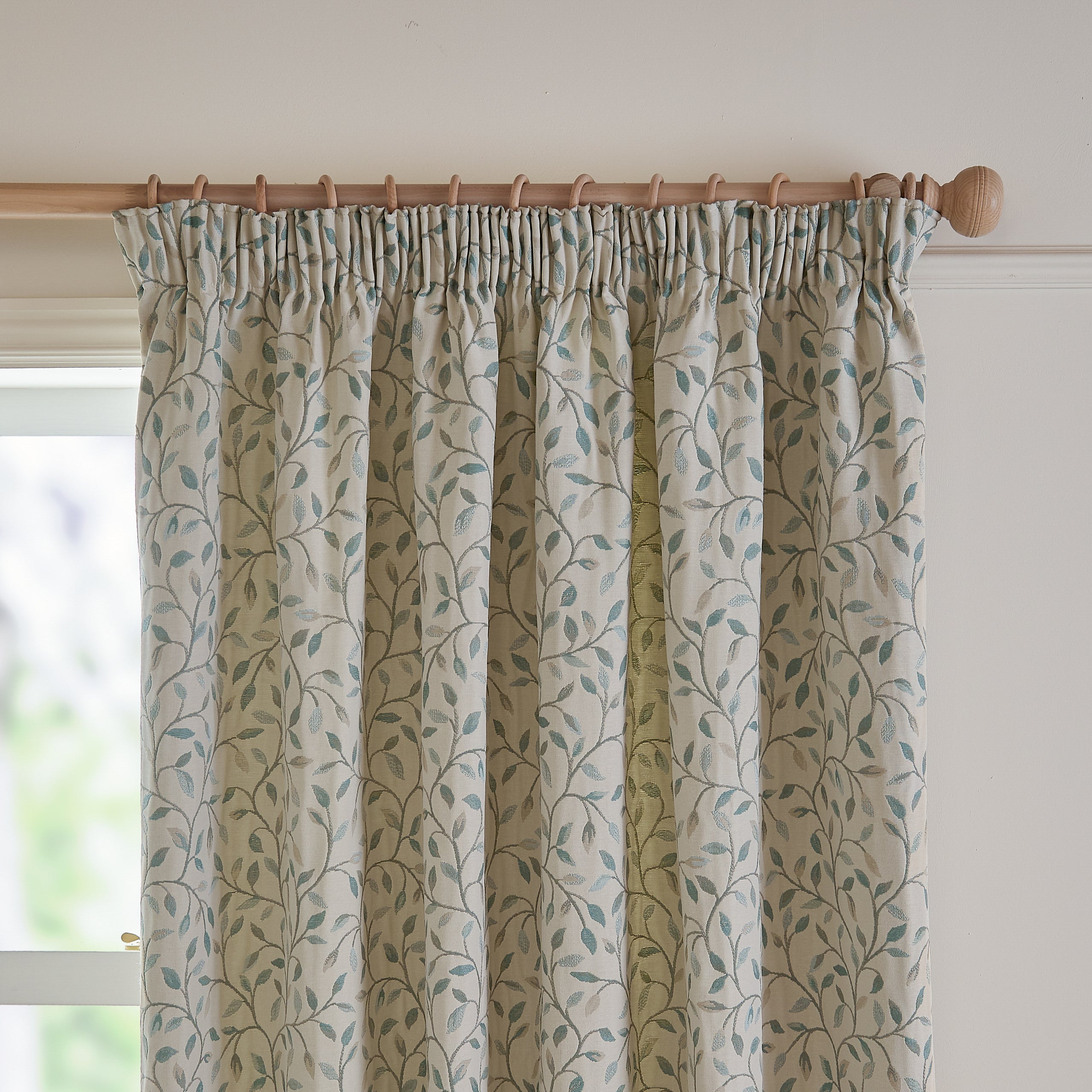 Cervino Jacquard Room Darkening Pencil Pleat Curtains