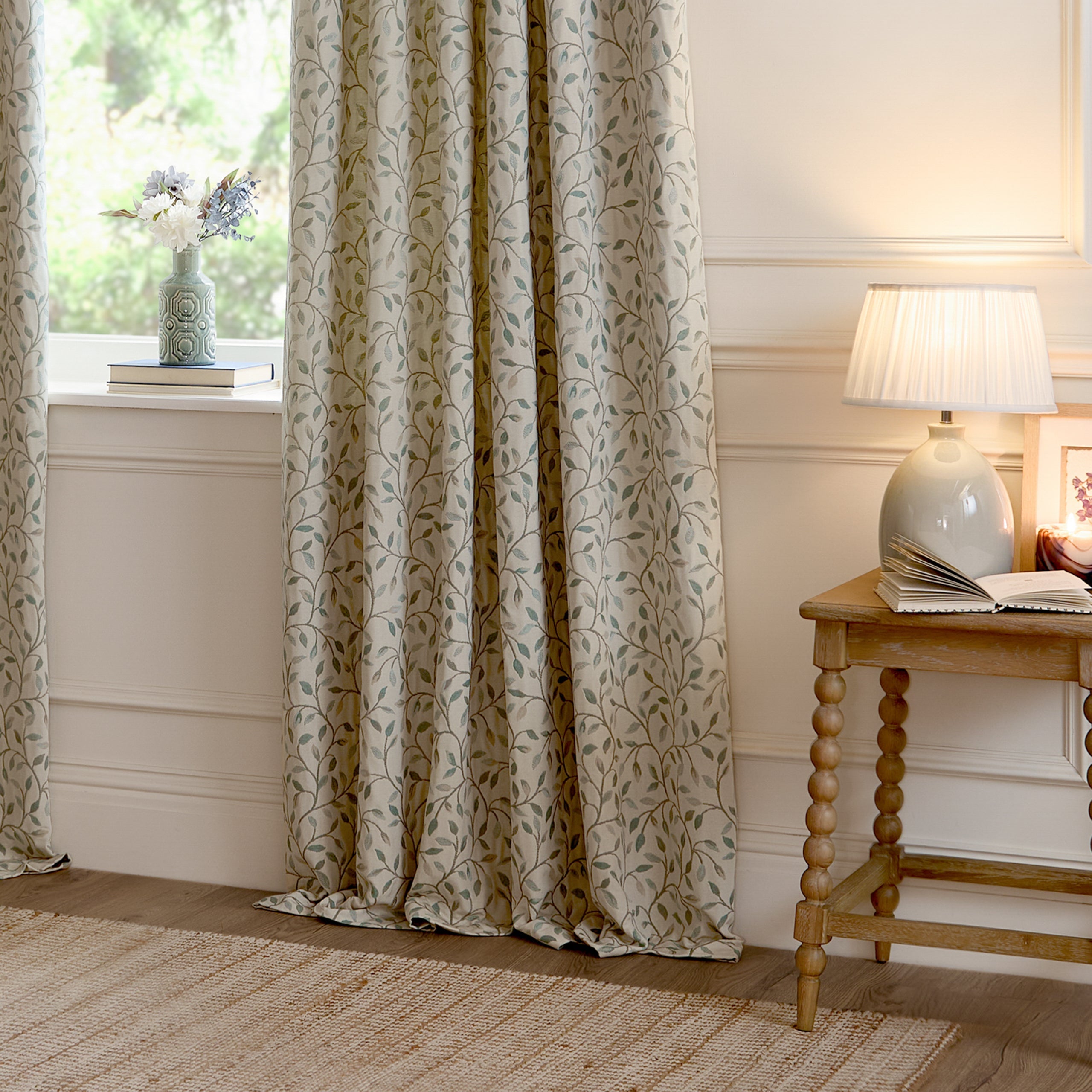 Cervino Jacquard Room Darkening Pencil Pleat Curtains