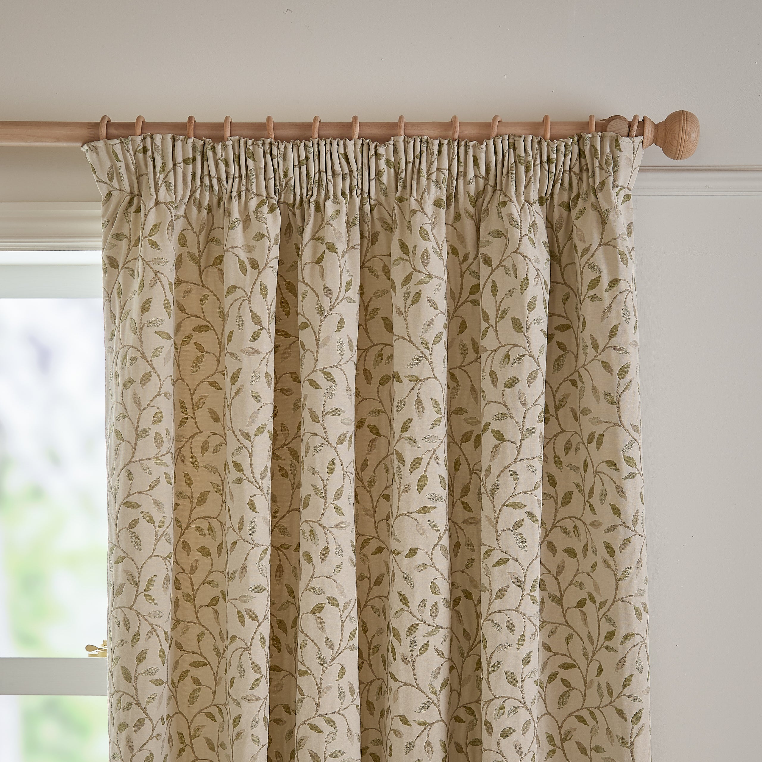 Cervino Jacquard Room Darkening Pencil Pleat Curtains