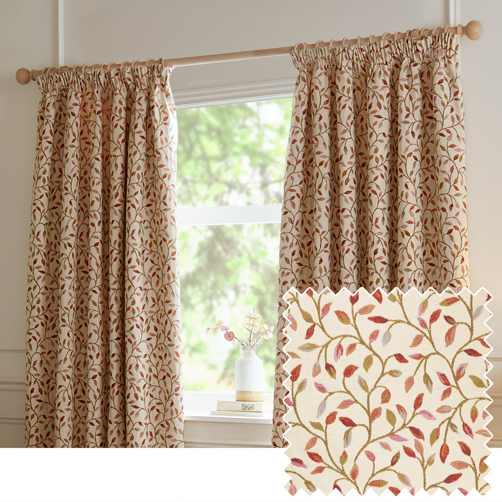 Cervino Jacquard Room Darkening Pencil Pleat Curtains
