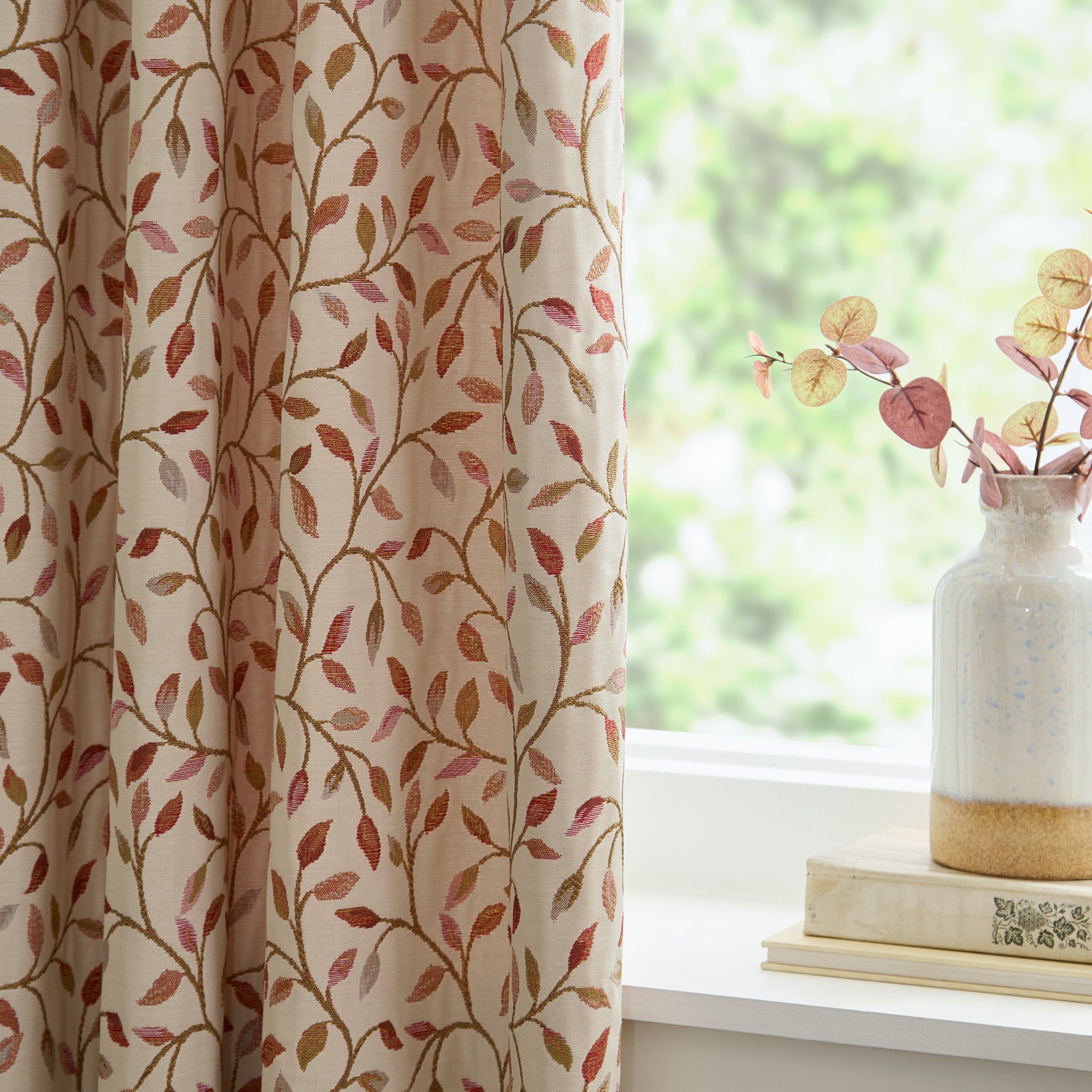 Cervino Jacquard Room Darkening Pencil Pleat Curtains