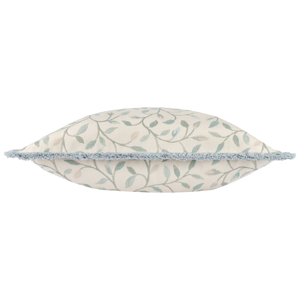 Cervino Fringed Jacquard Cushion Duck