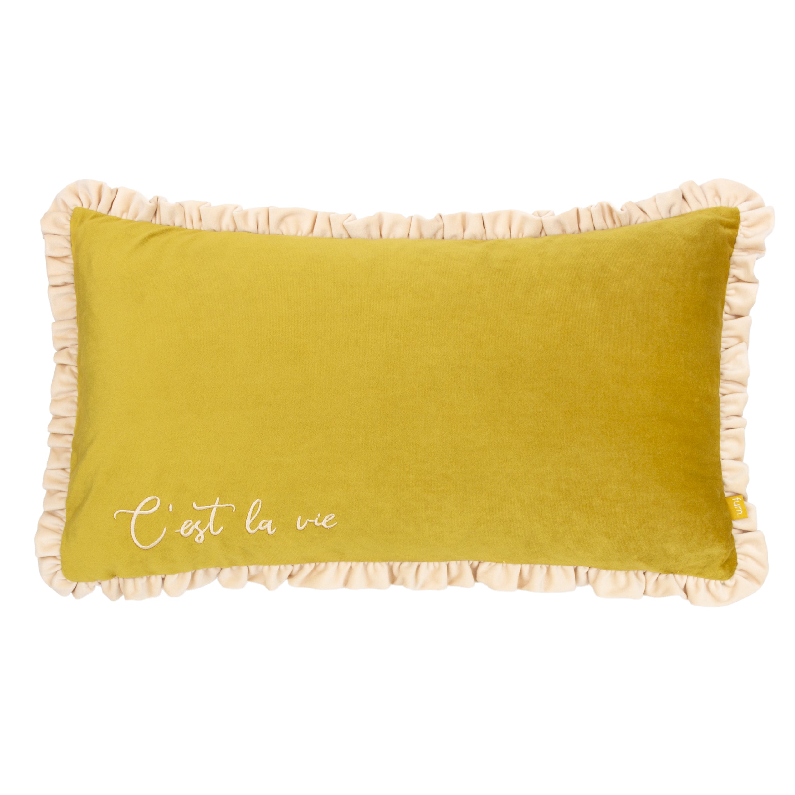 Cest La Vie Embroidered Cushion