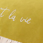 Cest La Vie Embroidered Cushion
