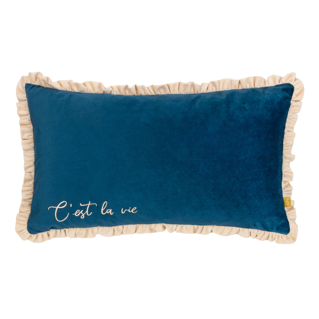 Cest La Vie Embroidered Cushion