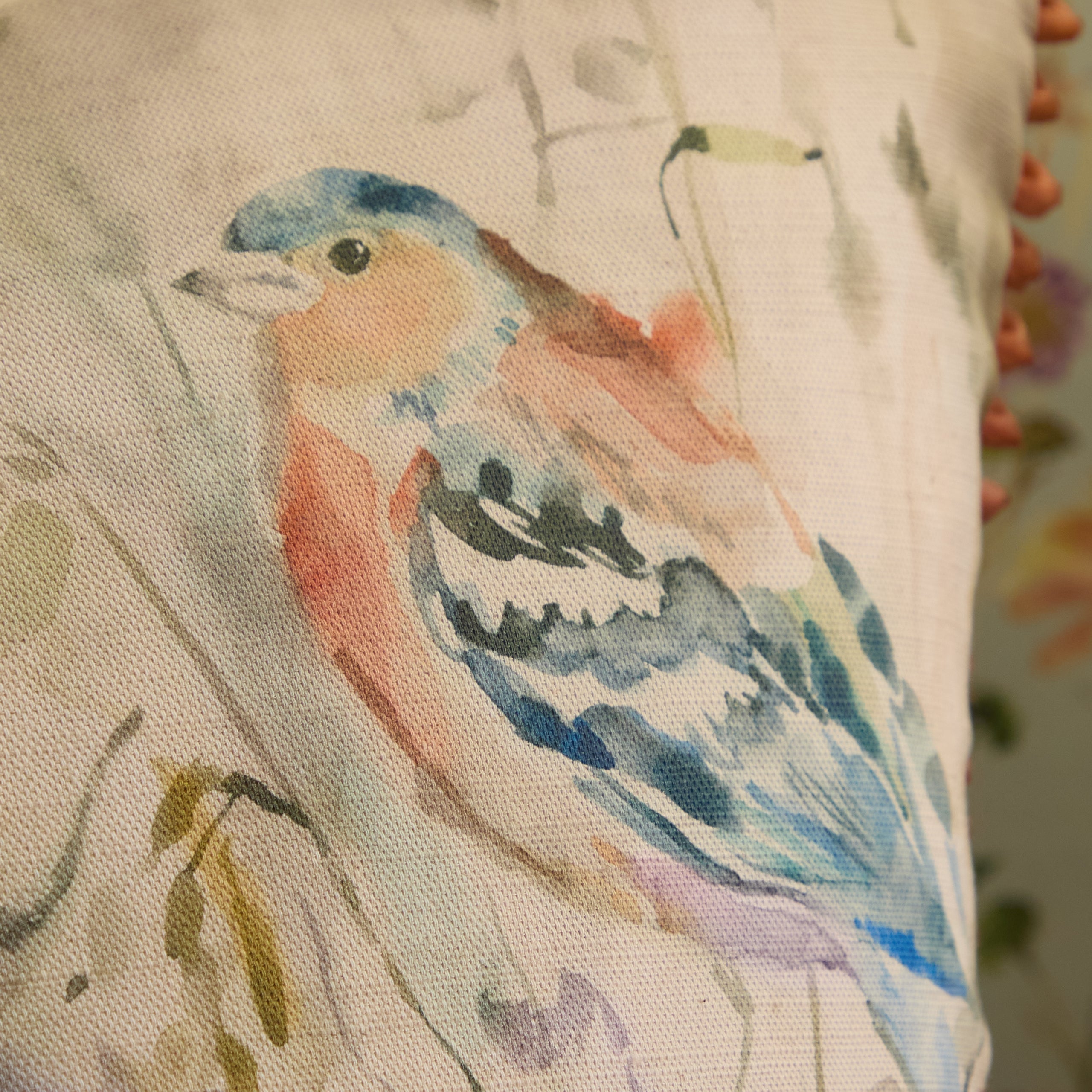 Chaffinch Printed Cushion