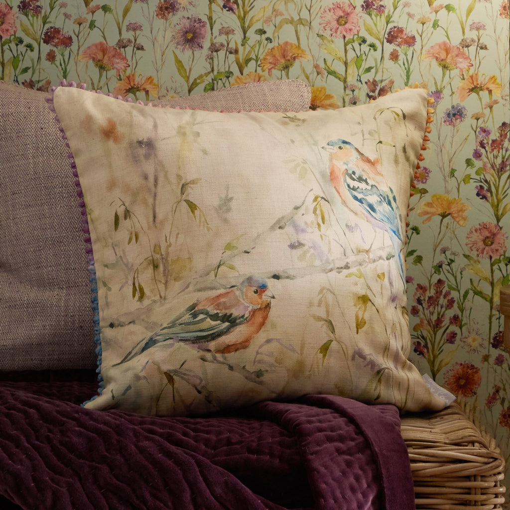 Chaffinch Printed Cushion