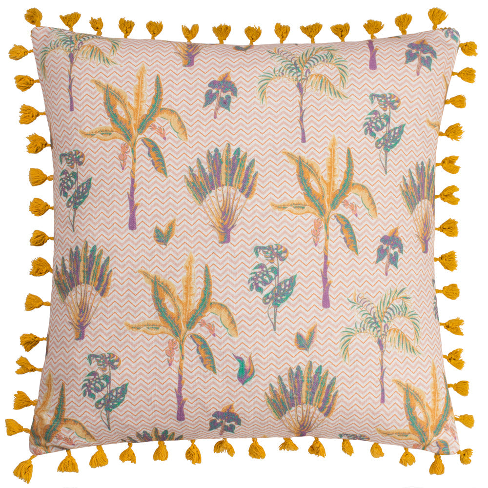 Chamae Floral Tasselled Cushion