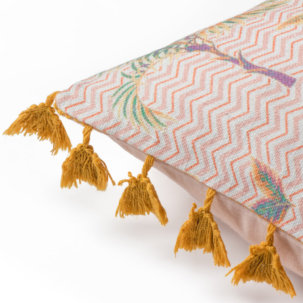 Chamae Floral Tasselled Cushion