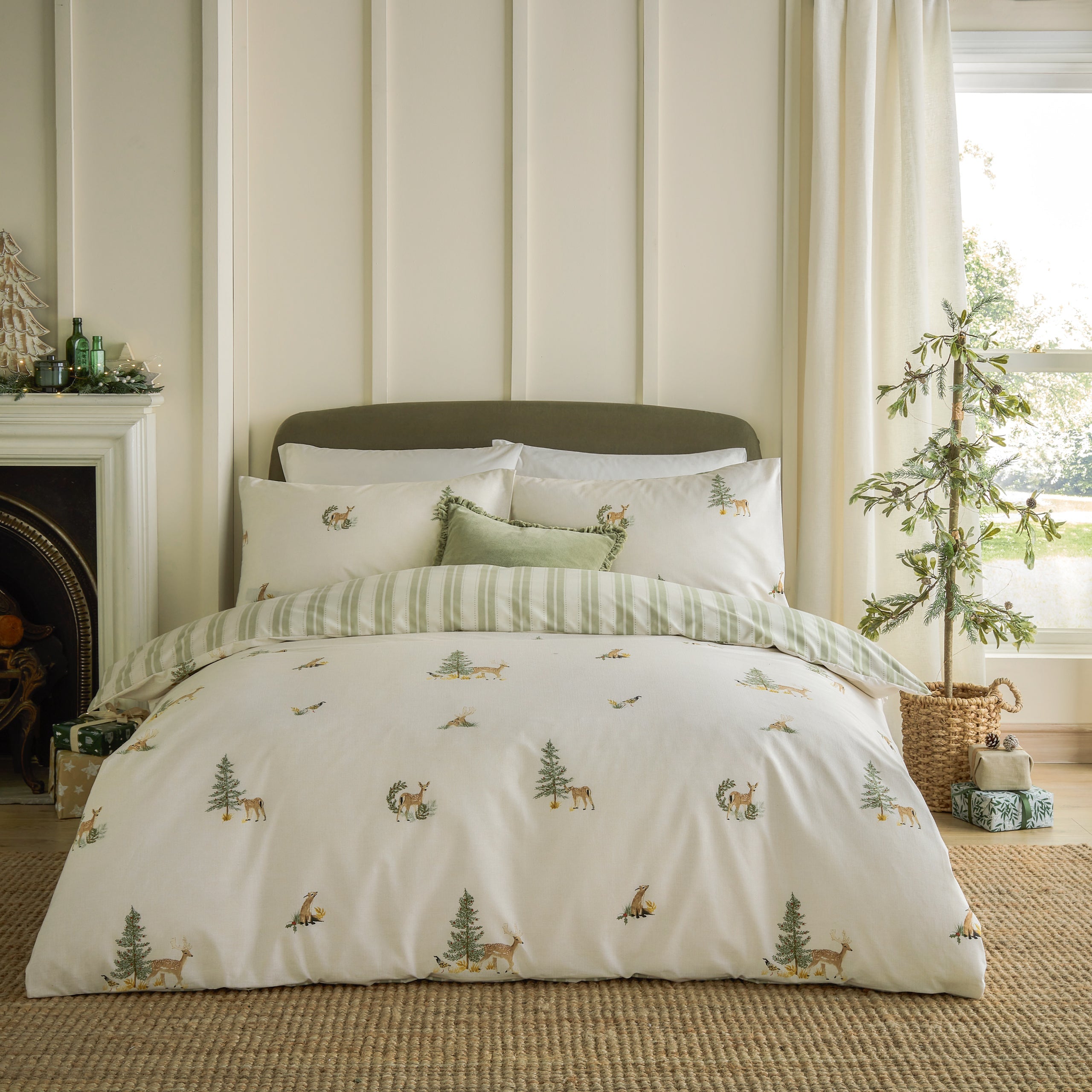 Charlecote Printed 100% Cotton Duvet Cover Set