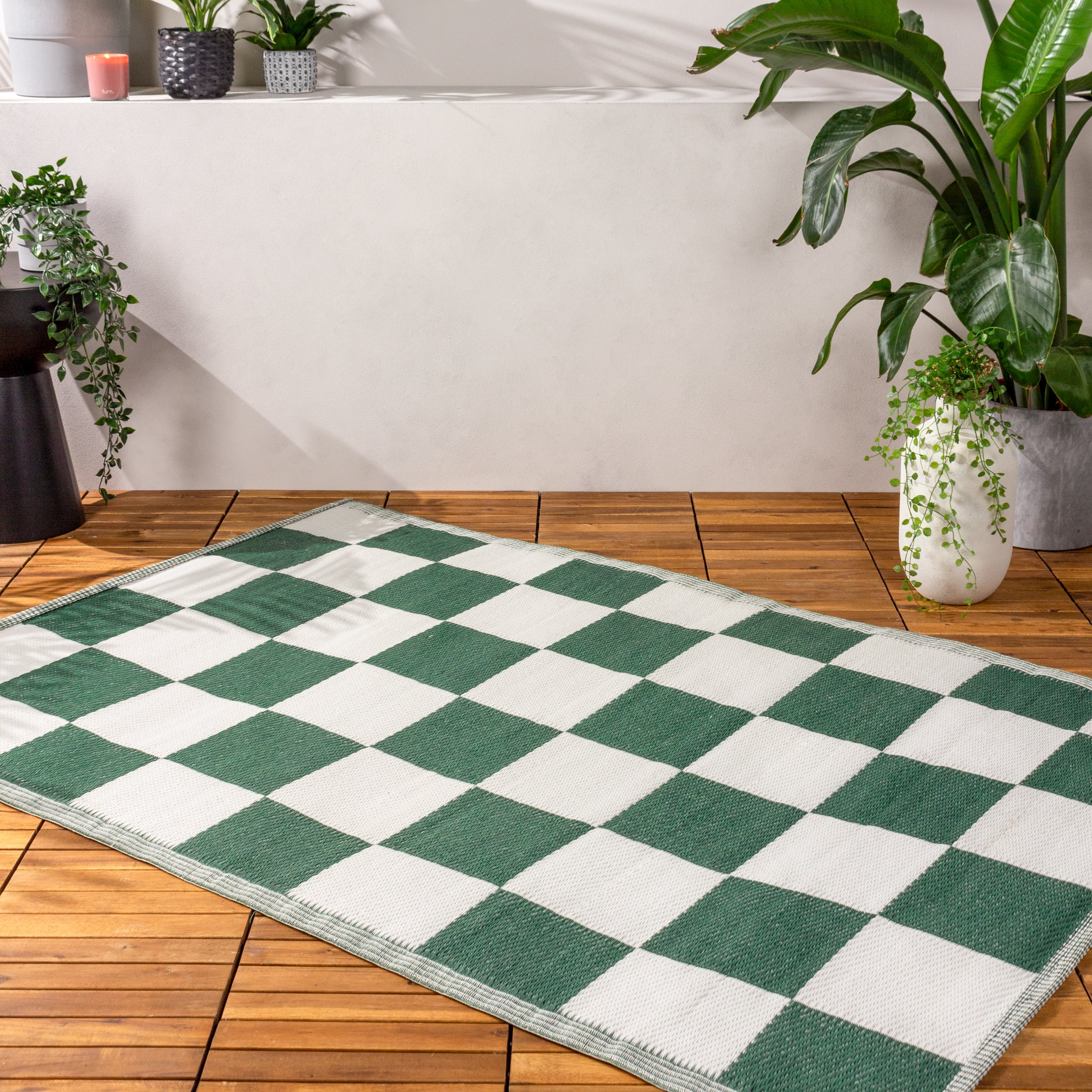 Checkerboard Outdoor Rug