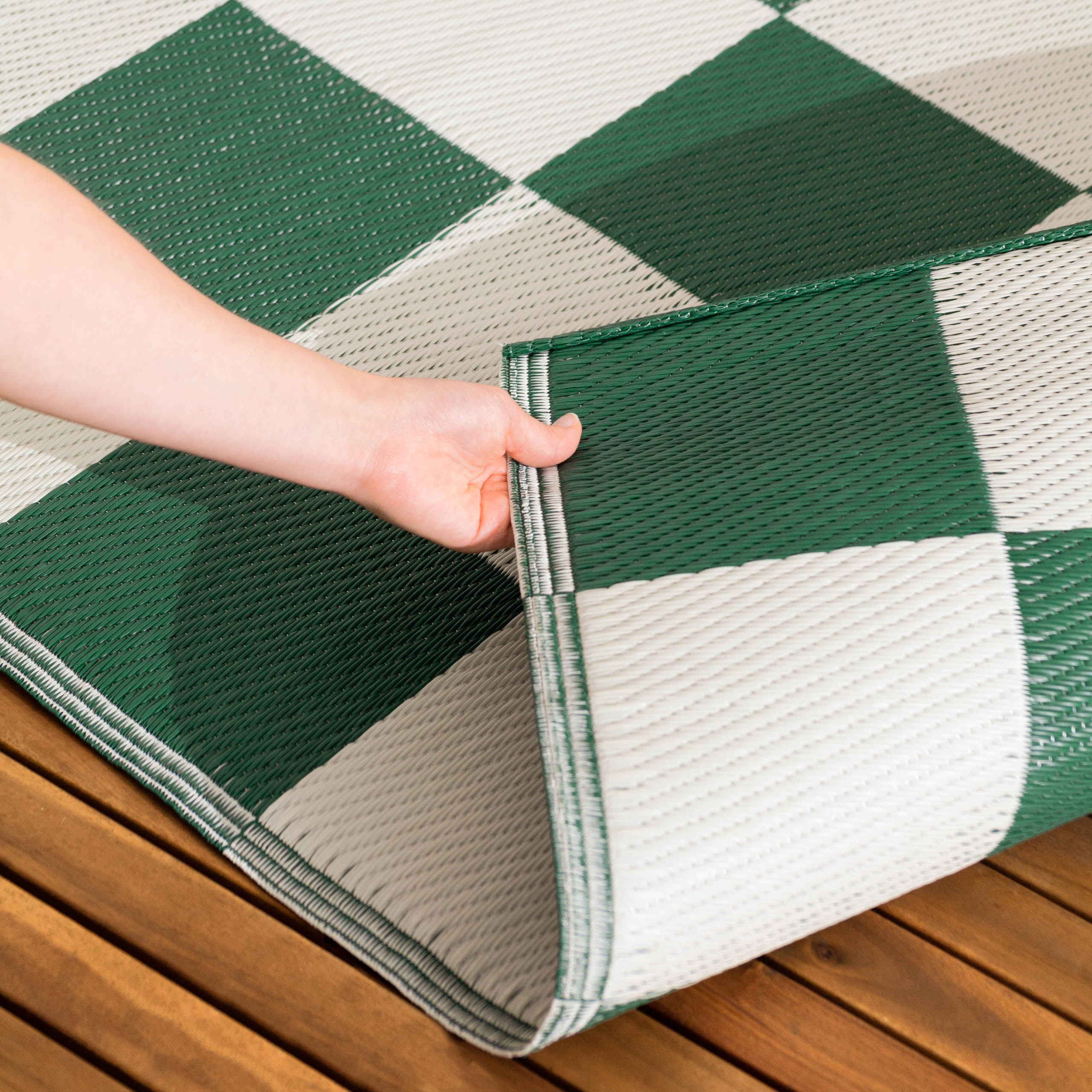 Checkerboard Outdoor Rug