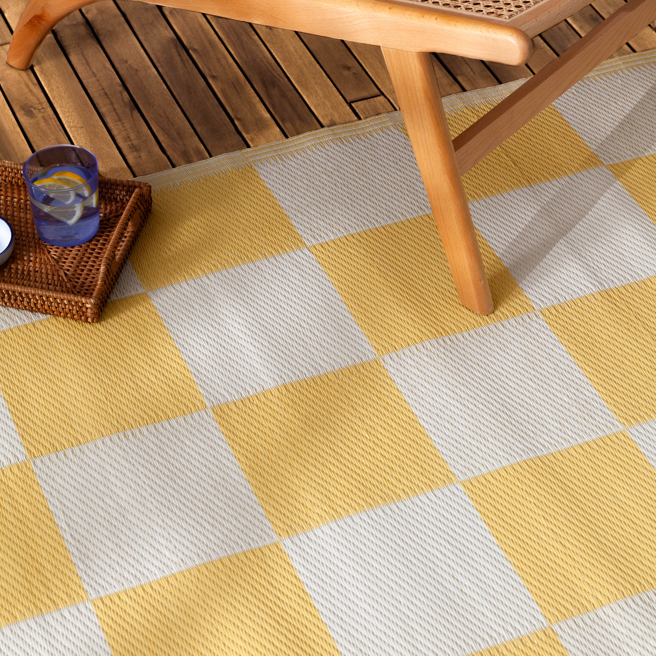 Checkerboard Outdoor Rug