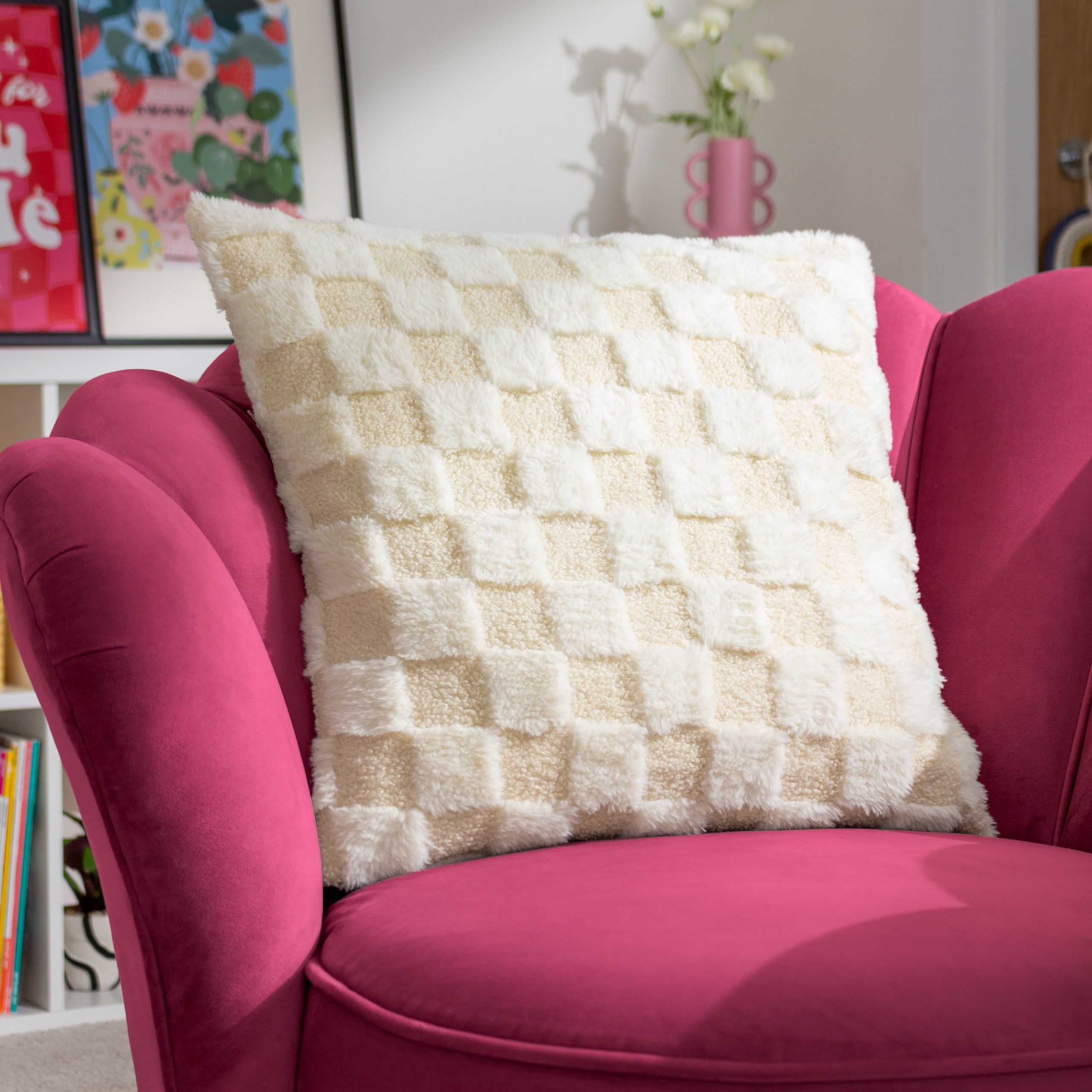 Check It Boucle Fleece Cushion