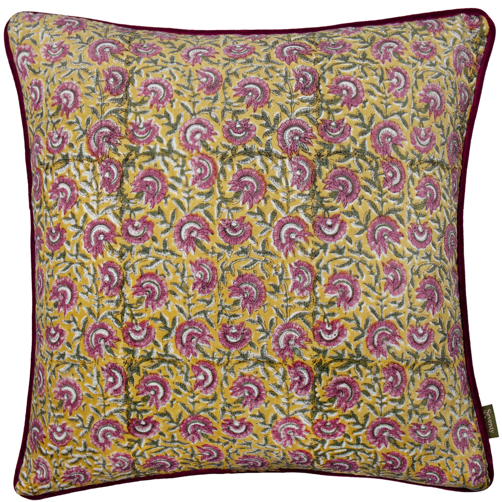 Chedworth Piped Velvet Cushion