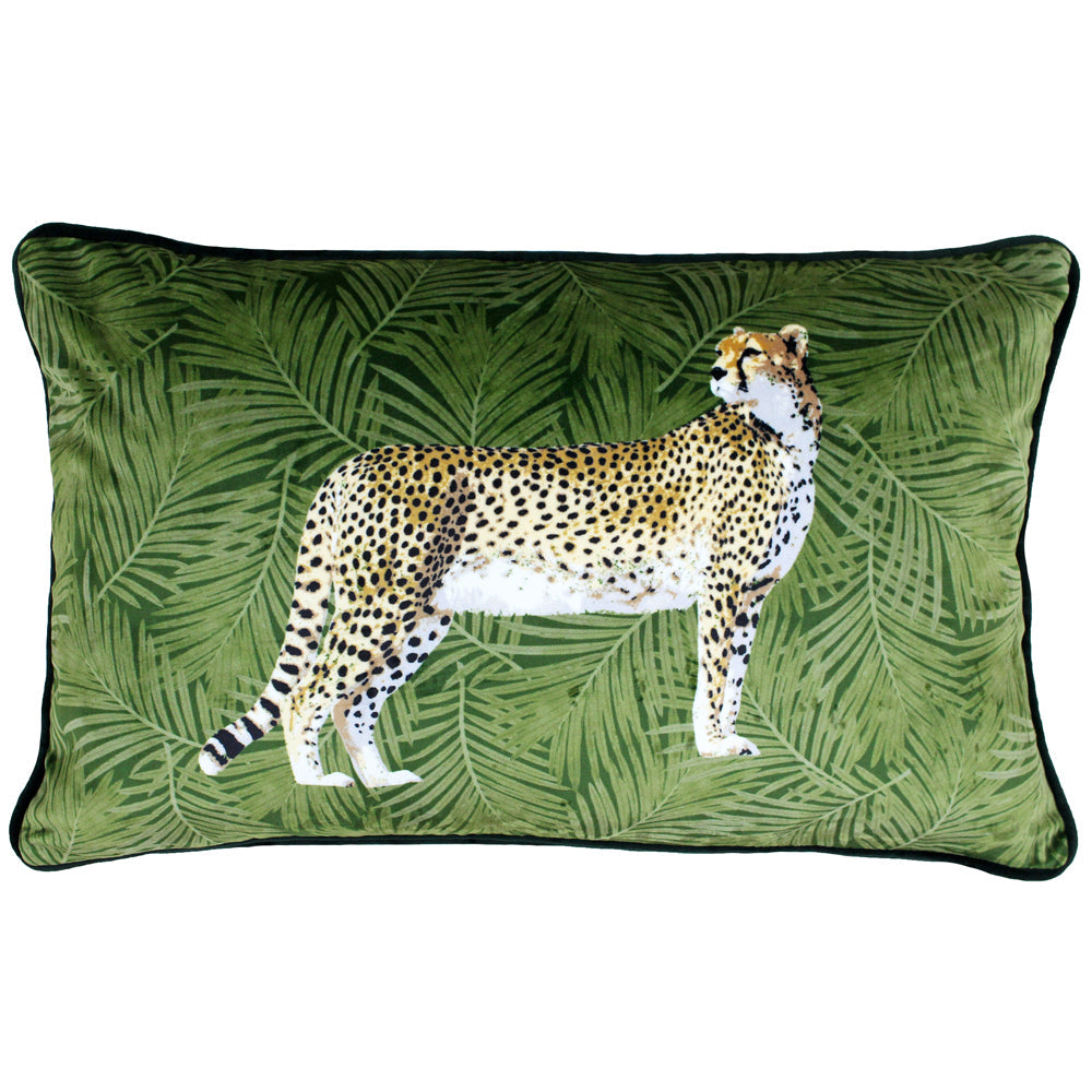 Cheetah Forest Velvet Cushion