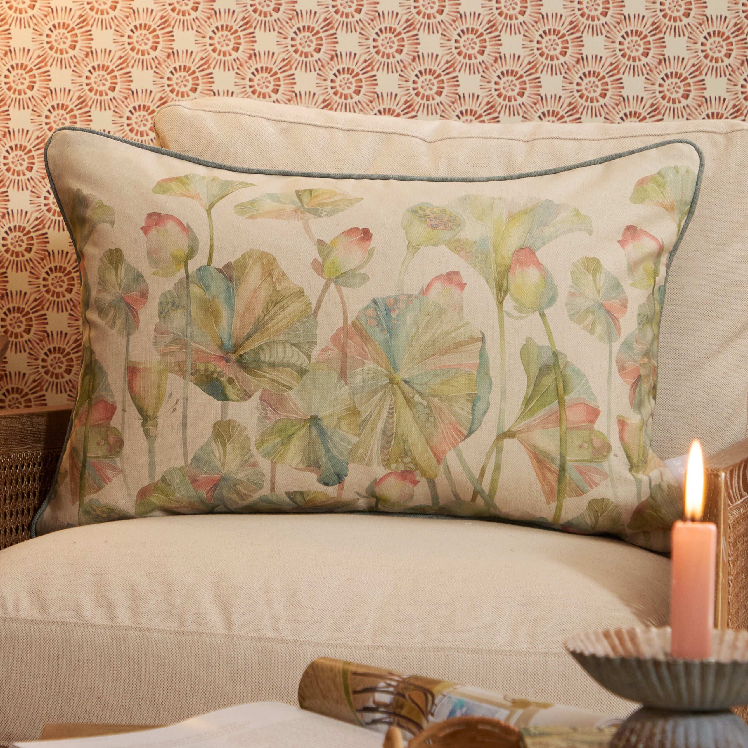 Cheriton Printed Piped Cushion
