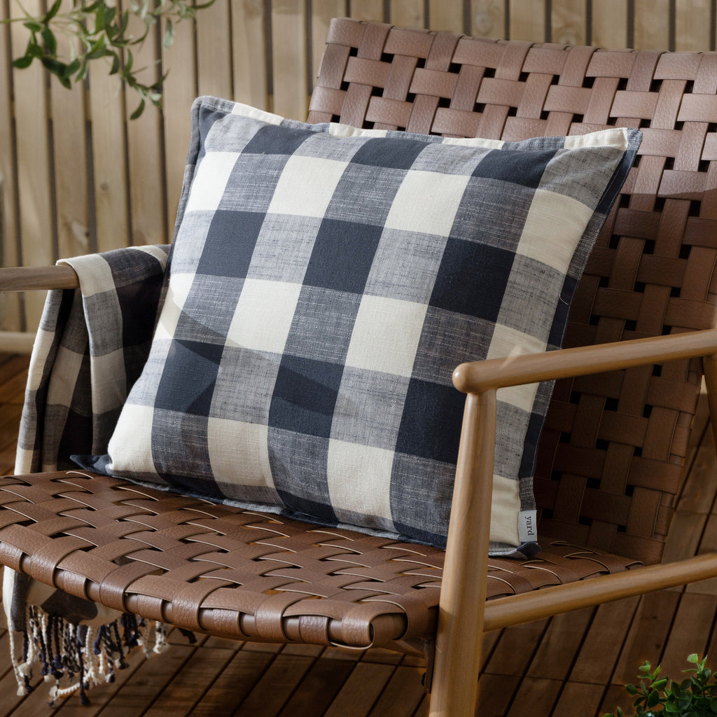 Chesil Check 100% Cotton Outdoor Cushion