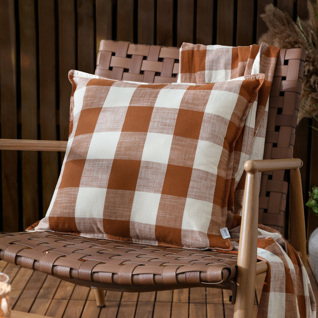 Chesil Check 100% Cotton Outdoor Cushion