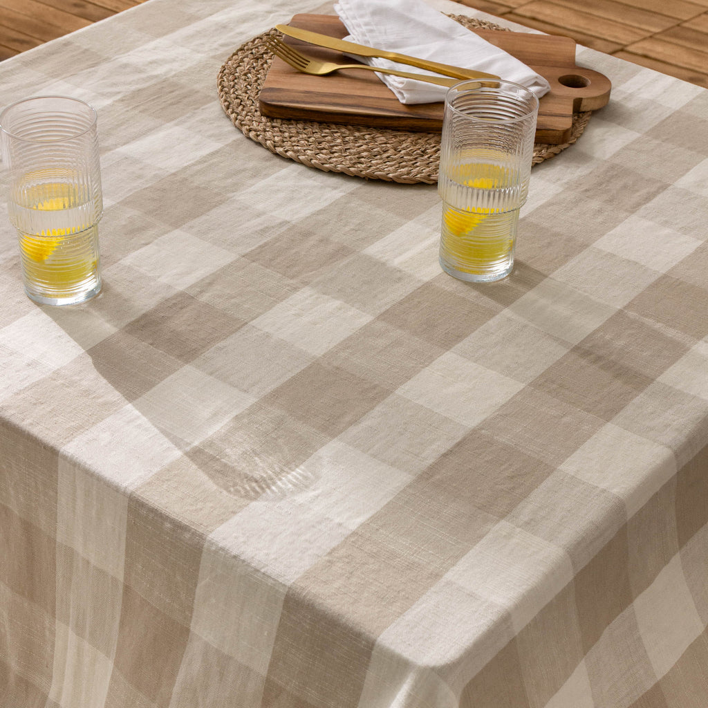 Chesil Check Tasselled 100% Cotton Throw