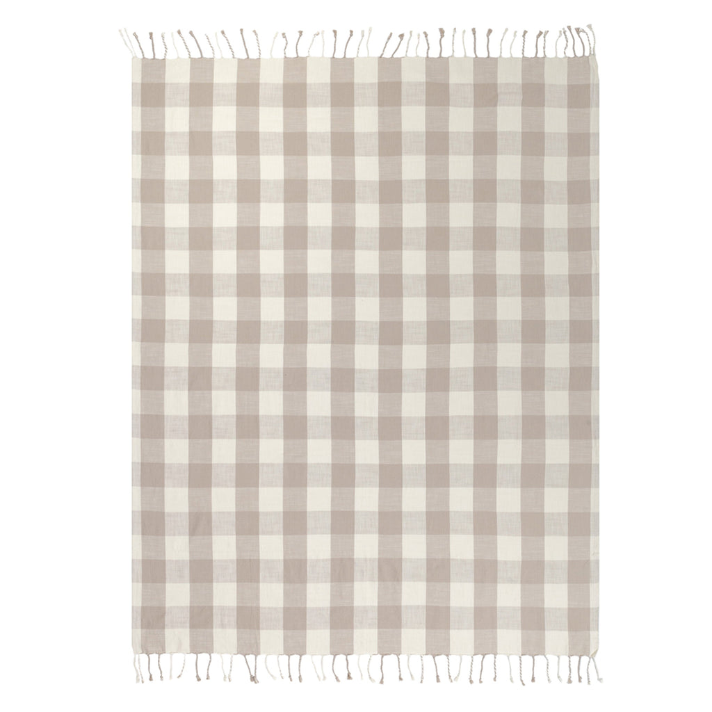 Chesil Check Tasselled 100% Cotton Throw