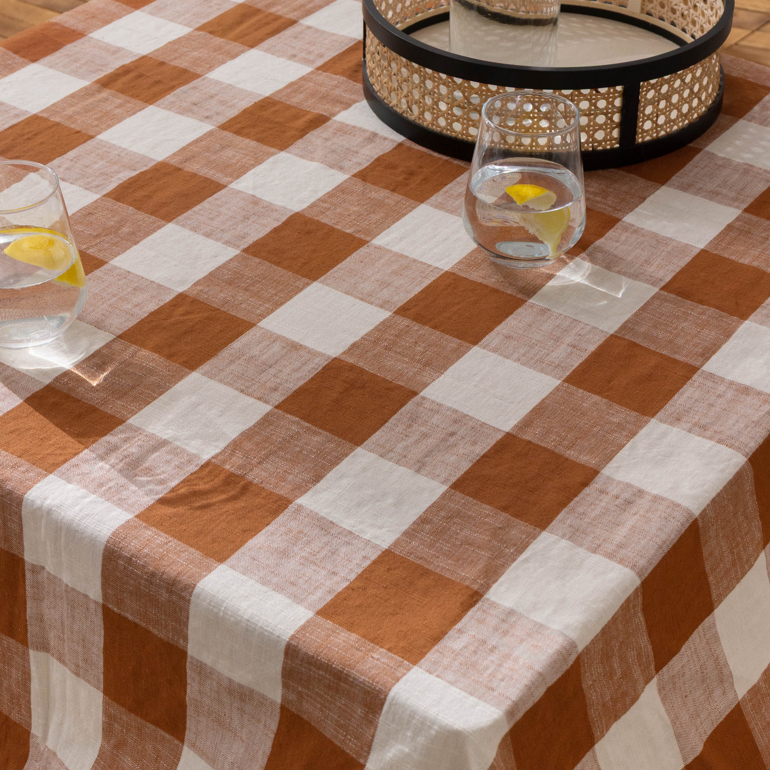 Chesil Check Tasselled 100% Cotton Throw