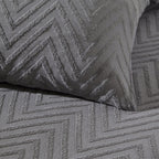 Chevron Tufted Geometric 100% Cotton Duvet Cover Set