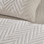 Chevron Tufted Geometric 100% Cotton Duvet Cover Set