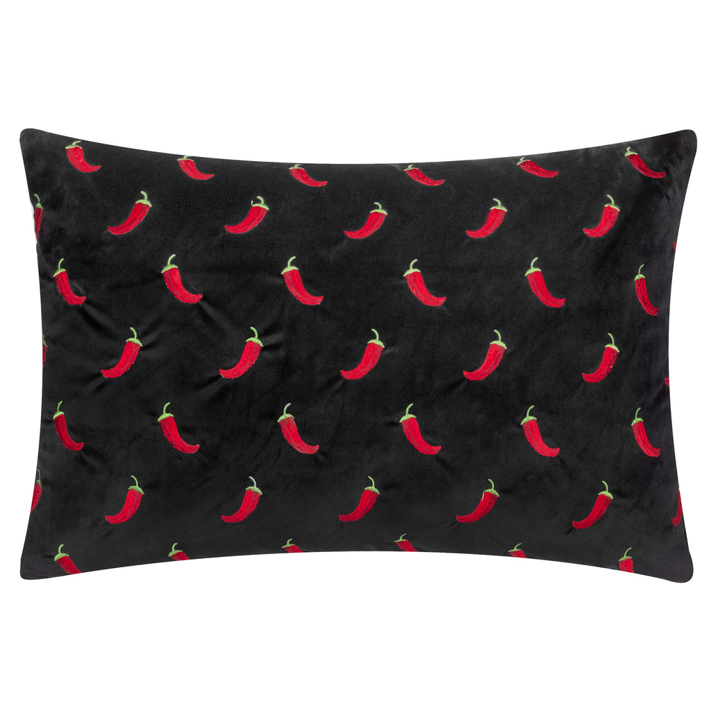 Chillies Embroidered Cushion