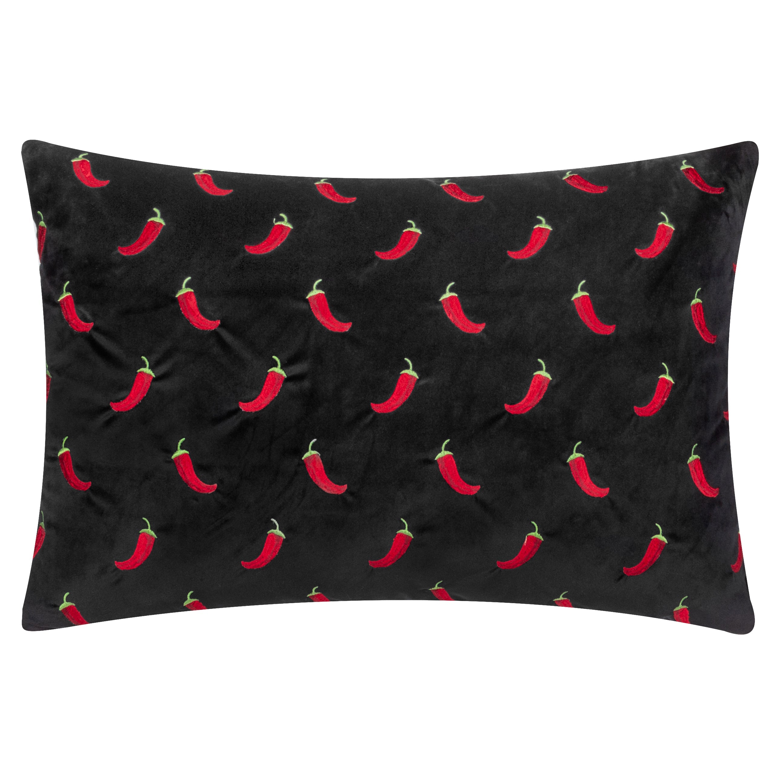 Chillies Embroidered Cushion