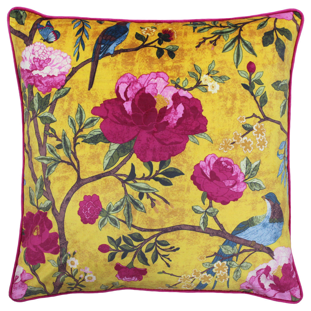 Chinoiserie Floral Cushion