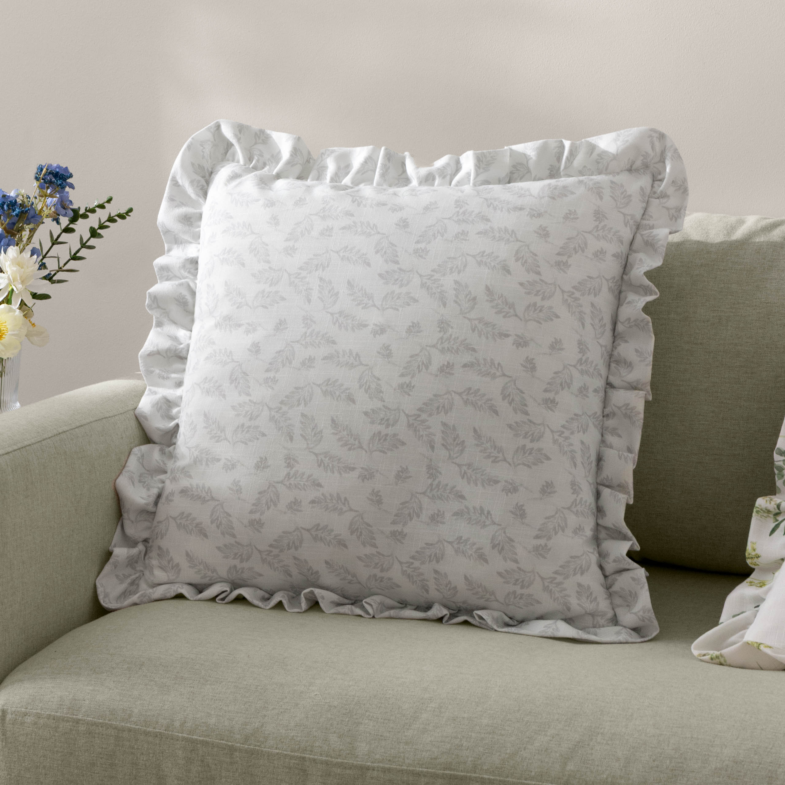 Chloe Printed Ruffle Cushion