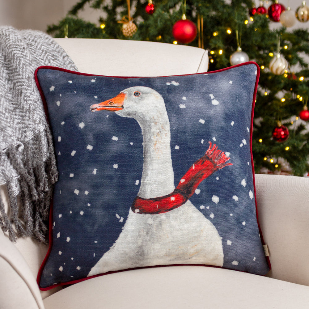 Christmas Goose Cushion