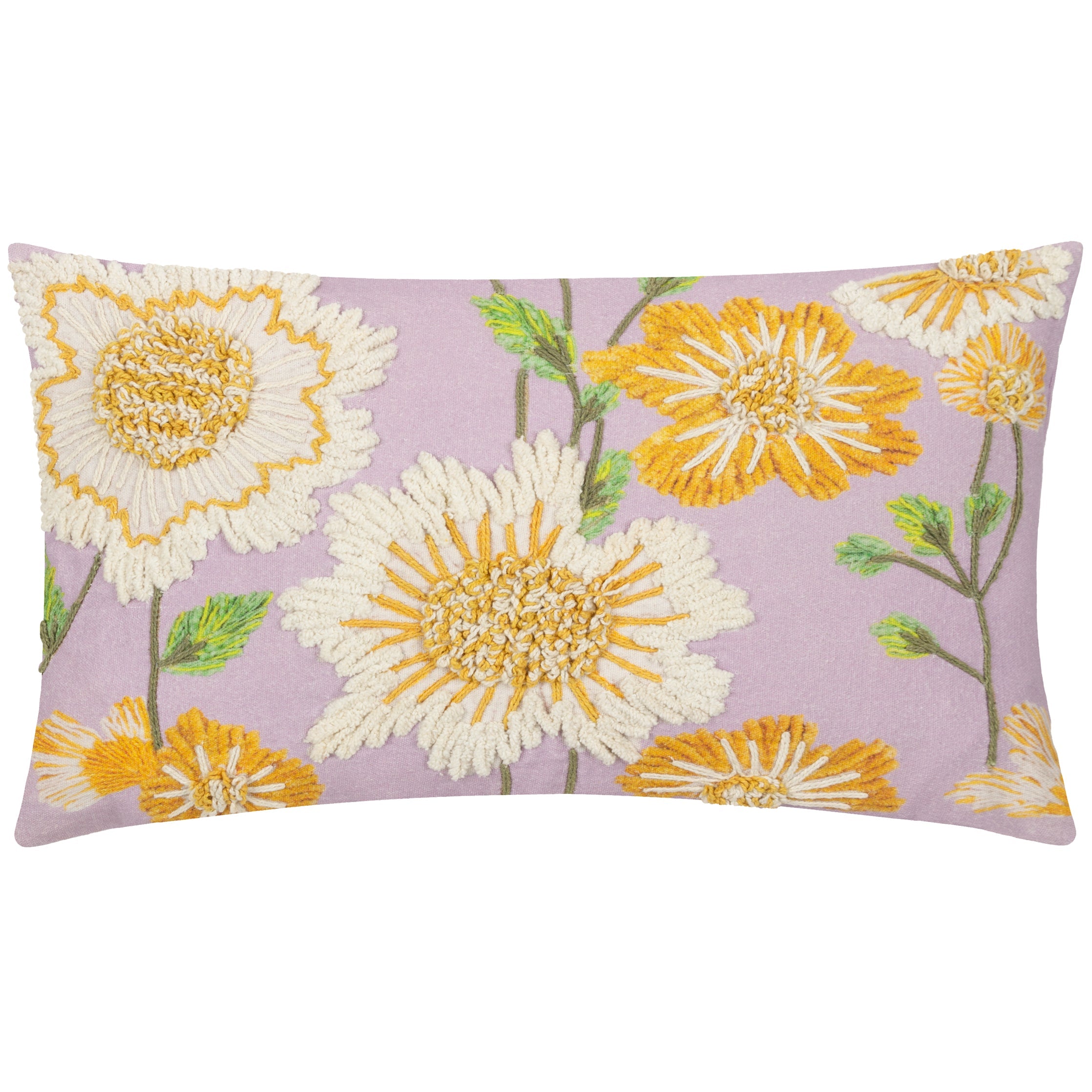 Chrysantha Floral Embroidered Cushion