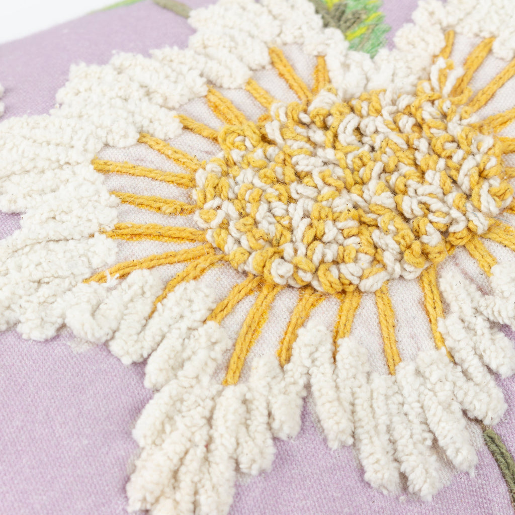Chrysantha Floral Embroidered Cushion