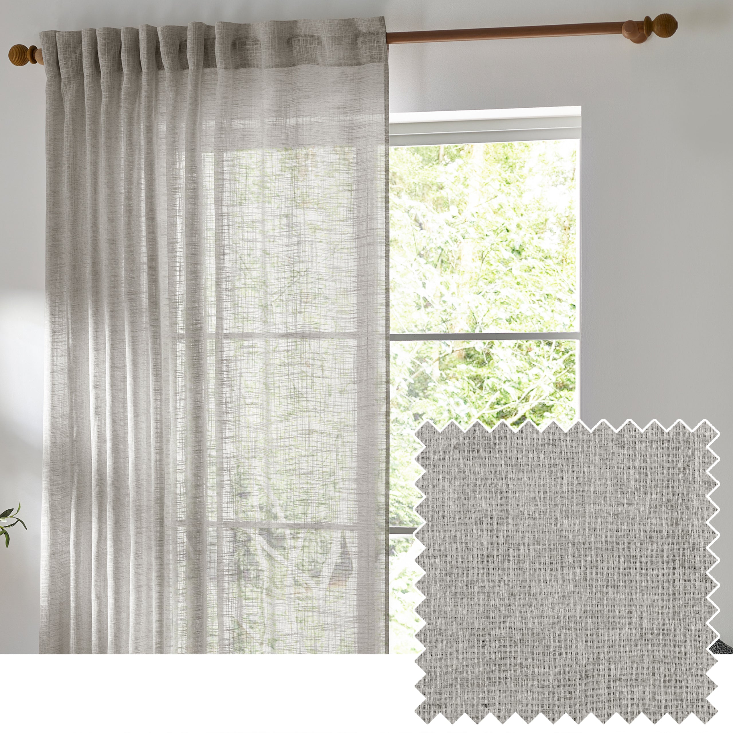 Cirrus Woven Sheer Curtain Panel